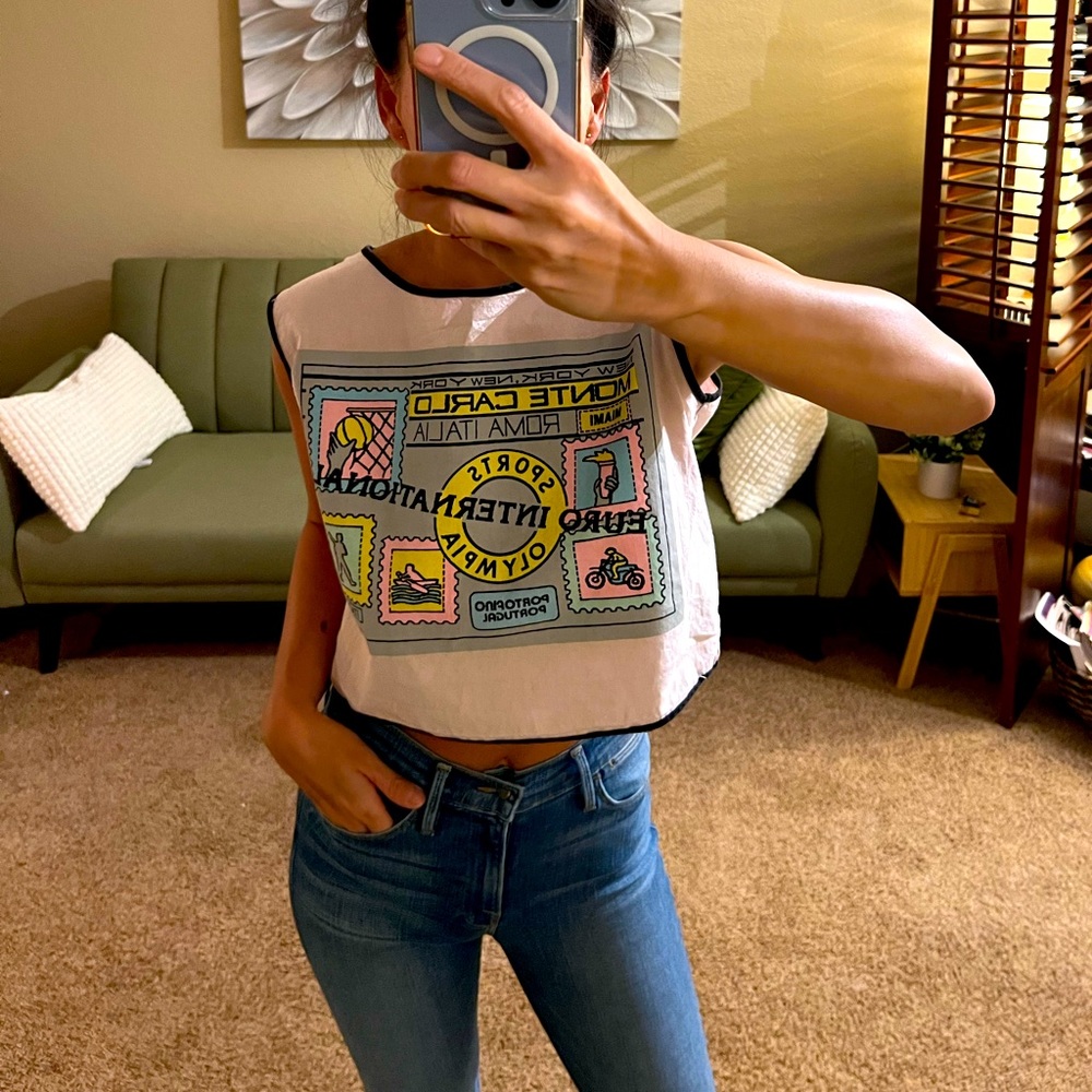 Vintage Designer Crop Top